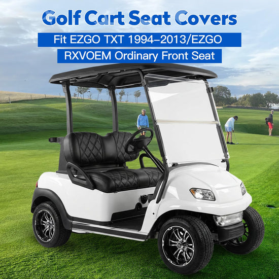 NOKINS golf cart seat covers with sponge padding for EZGO TXT and RXV models