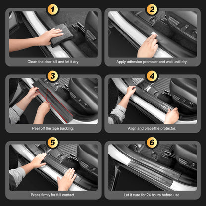AOMSAZTO trunk sill protector — carbon fiber pattern for Toyota RAV4 2019-2025