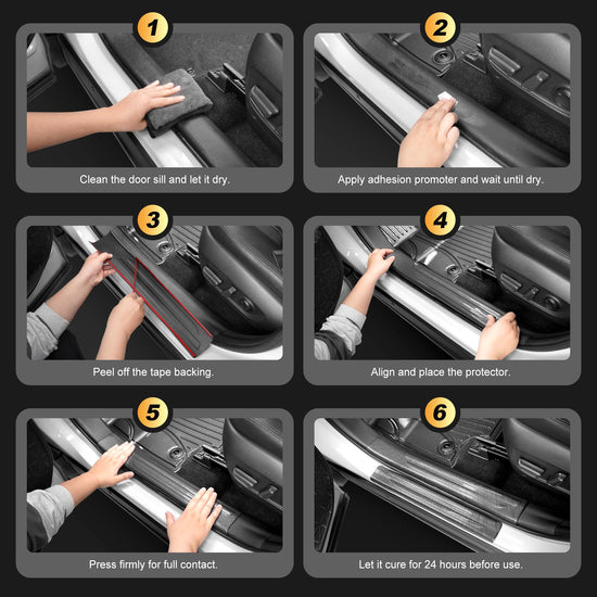 AOMSAZTO trunk sill protector — carbon fiber pattern for Toyota RAV4 2019-2025