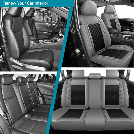 AOMSAZTO vehicle seat cover — breathable ice silk faux leather for Volkswagen Jetta 2008-2026