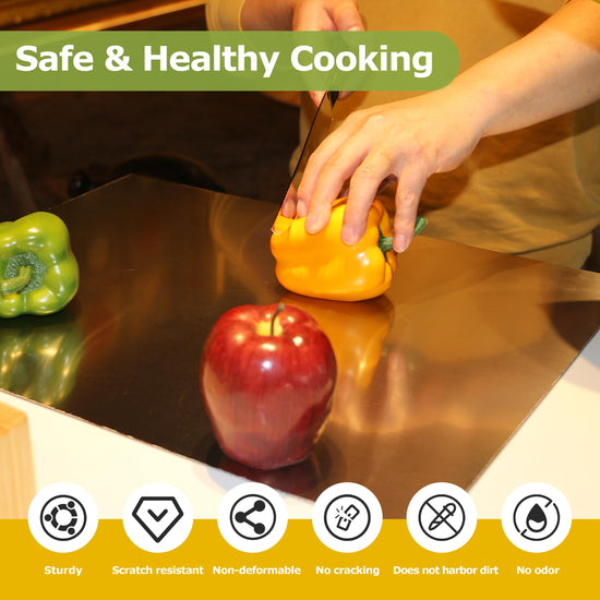 Cutting board — Stainless steel for versatile kitchen use