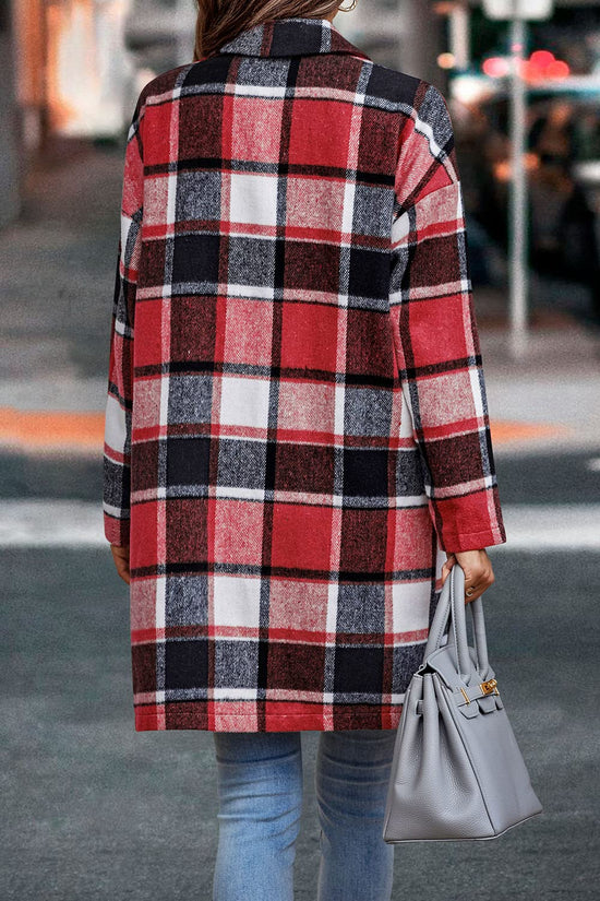 PRETTYGARDEN coat — plaid shacket with pockets for casual fall stylePRETTYGARDEN coat — plaid shacket with pockets for casual fall style