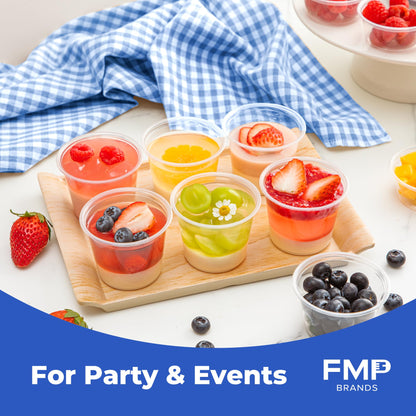 Fit Meal Prep condiment cups — BPA free and stackable for portioning and samples