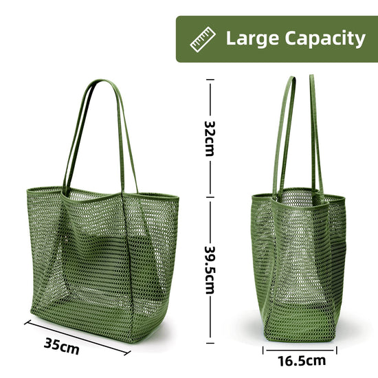 KALIDI tote bag — Foldable nylon mesh for beach and picnic use