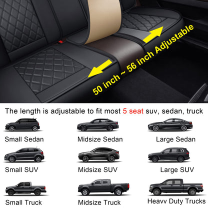 MIROZO vehicle seat cover — waterproof black seat protector for most cars, trucks and SUVs