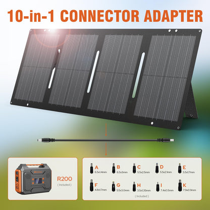 Electricity generator — 300W portable power station with 60W solar panel