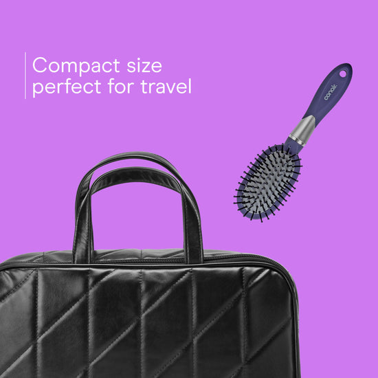 CONAIR hair brush — Velvet touch unisex oval design
