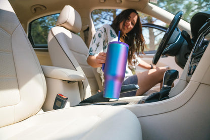 Drinking cup — Insulated mug with straw and flip cap lids for travel