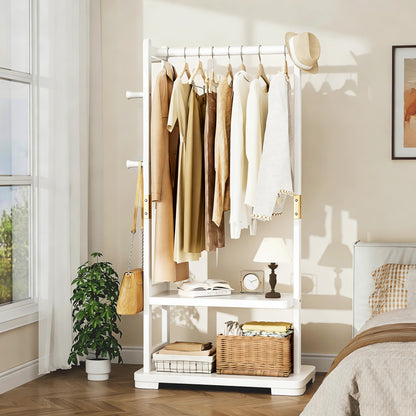 Solid Wood Clothes Rack