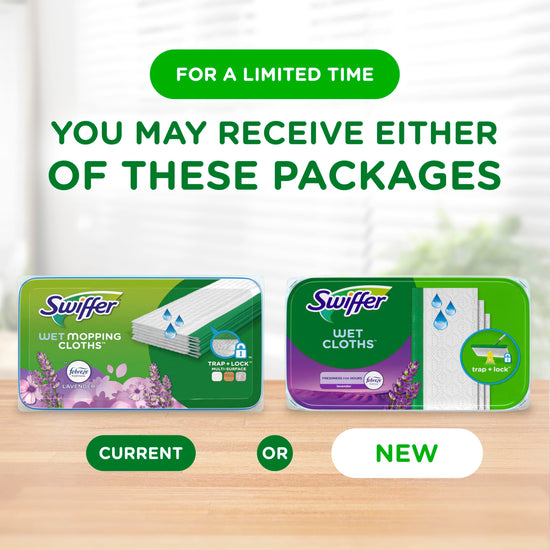 Surface cleaning wipe — Swiffer Sweeper Wet mopping cloth with Febreze lavender scent