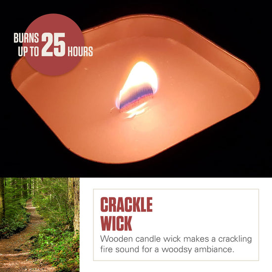 Coleman scented citronella candle with wooden crackle wick