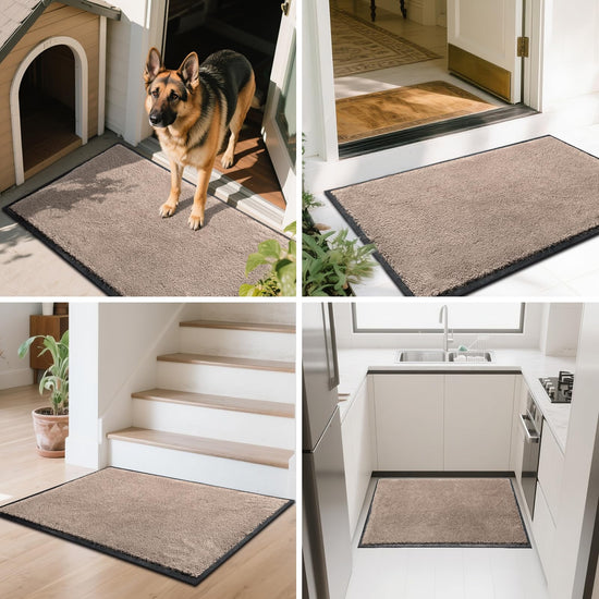 Mibao indoor doormat - machine washable with rubber backing and non slip design