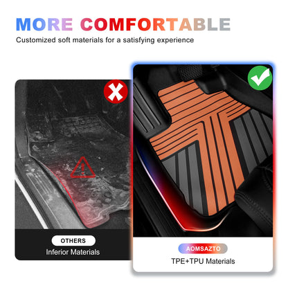 AOMSAZTO vehicle mat — All weather protection for Ford Ranger SuperCrew Cab 2024-2026