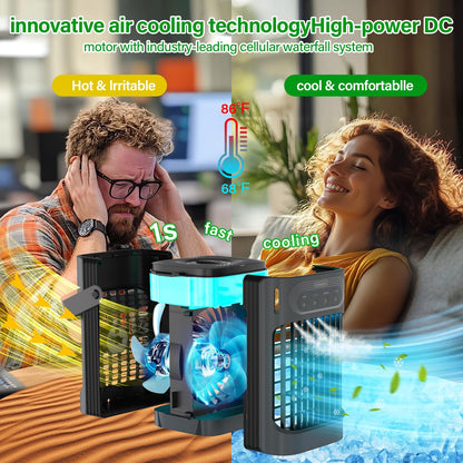 Air cooler — LEAEYFE with 3 speeds and 800ml water tank, 120° oscillation