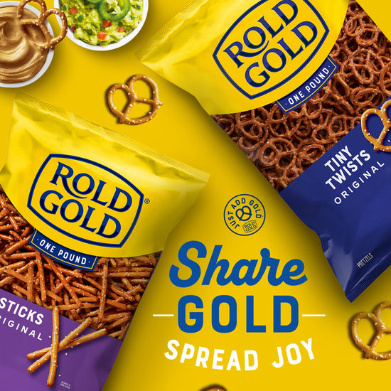 Rold Gold pretzel twists — dill pickle flavor