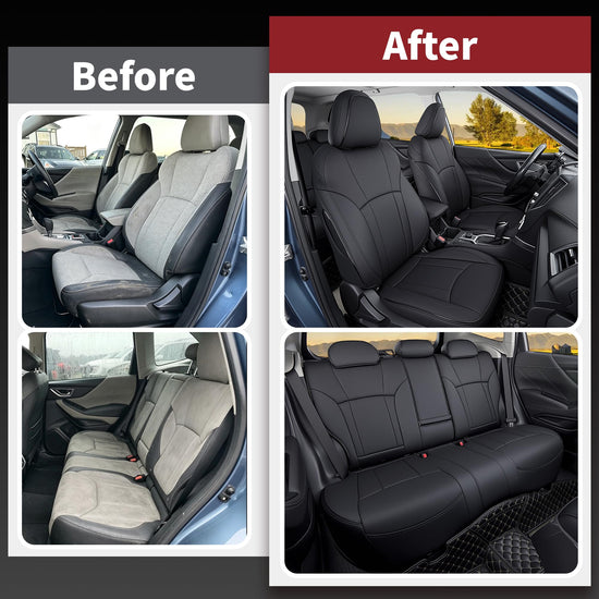HKZ vehicle seat covers — Custom fit leather and waterproof for Subaru Forester 2019-2024