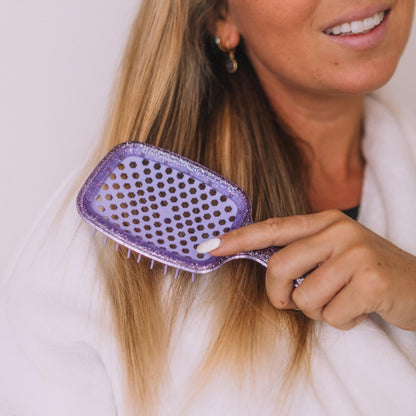 FHI Heat - UNbrush detangling brush combo pack — DuoFlex anti static hair brush and vented detangler brush for pain-free styling.