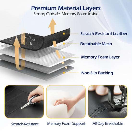 kingphenix vehicle seat covers - memory foam and breathable mesh fabric