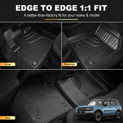 AOMSAZTO vehicle mat with all weather protection for Ford Bronco Sport 2021-2026.