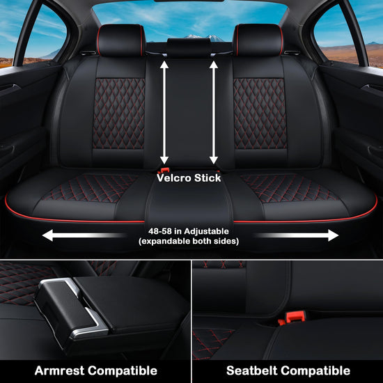 Coverado car seat covers - Nappa leather waterproof full set for most vehicles