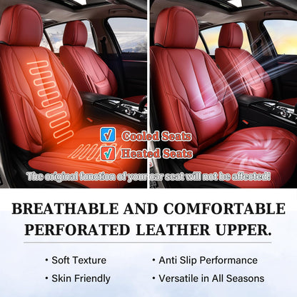 Coverado seat covers — Waterproof nappa leather car seat covers for front seats