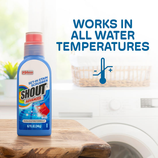 Shout laundry detergent — Advanced stain remover gel with built-in scrubber brush