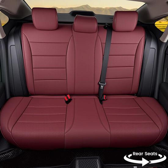 HKZ vehicle seat cover — Custom fit leather seat protector for Honda Civic 4 door sedan 2022-2026