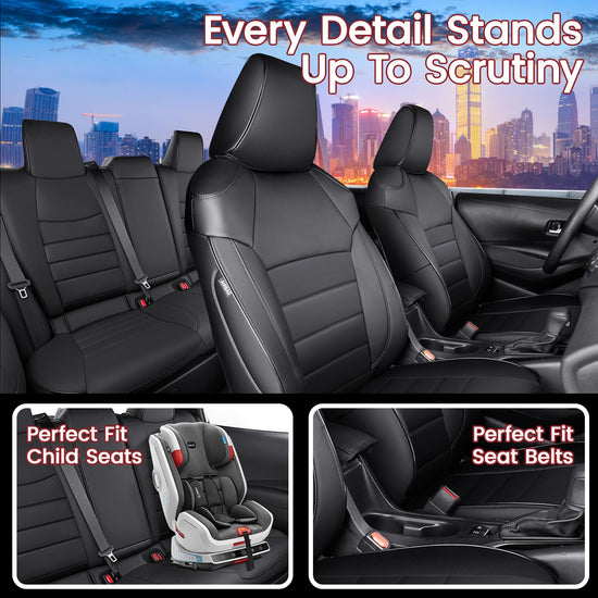 Vehicle seat cover — Custom fit faux leather for Toyota Corolla Cross 2021-2026