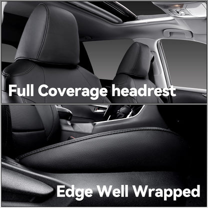coverdream vehicle seat covers - luxury waterproof leather for 2021-2026 Nissan Rogue S, SV