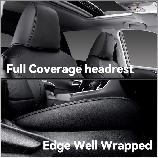 coverdream vehicle seat covers - luxury waterproof leather for 2021-2026 Nissan Rogue S, SV
