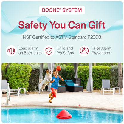 BCONE pool alarm by Lifebuoy | ASTM certified with app alerts and voice control