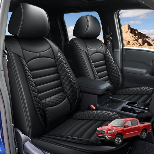 AOMSAZTO vehicle seat cover — Custom fit waterproof faux leather for Nissan Frontier 2009-2026