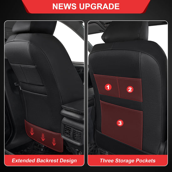 TTX lighting seat covers - custom fit waterproof black faux leather for Toyota RAV4 2019-2025