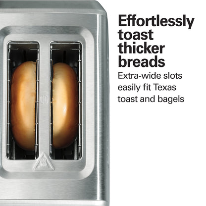 Hamilton Beach toaster — Bagel setting with slide-out crumb tray and auto-shutoff