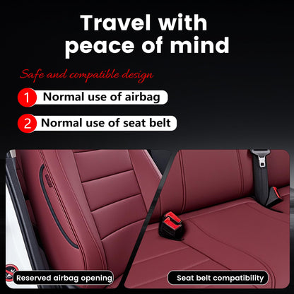 HKZ vehicle seat cover — Custom fit leather seat protector for Honda Civic 4 door sedan 2022-2026