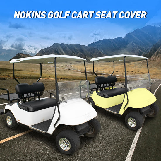 NOKINS leather front golf cart seat cover - waterproof replacement for EZGO TXT/RXV 1994-2013