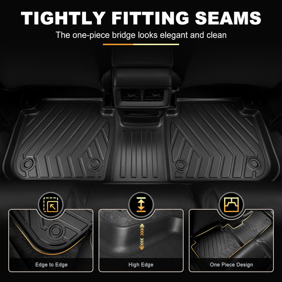 Vehicle mat — AOMSAZTO floor mats for Honda CR-V 2023-2026 with back seat protector and cargo liner