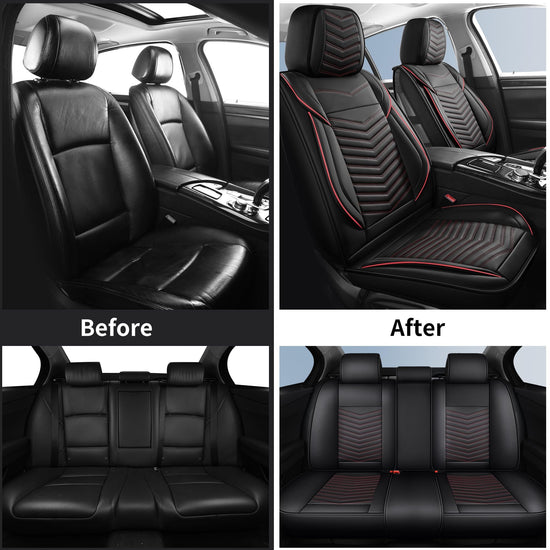 Vehicle seat cover — Nappa leather, waterproof, full set for 5 seats.