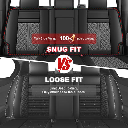 VEHICLE_SEAT_COVER — Custom fit waterproof for Chevy Silverado GMC Sierra 2007-2025 5 seats Gray