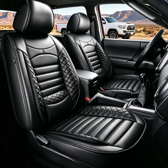 VEHICLE_SEAT_COVER — AOMSAZTO leather seat covers for 2024-2026 Toyota Tacoma truck