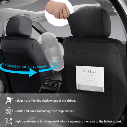 Vehicle seat cover — Full coverage faux leather for 5 seats by Isen-CoverAuto