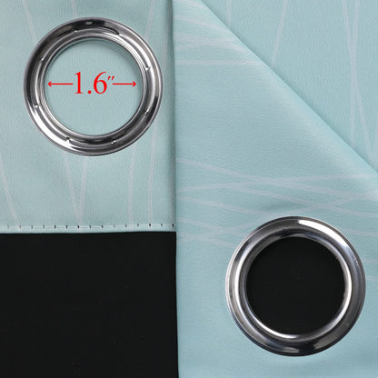Curtain set — Estelar Textiler ombre blackout for bedroom, 2 panels
