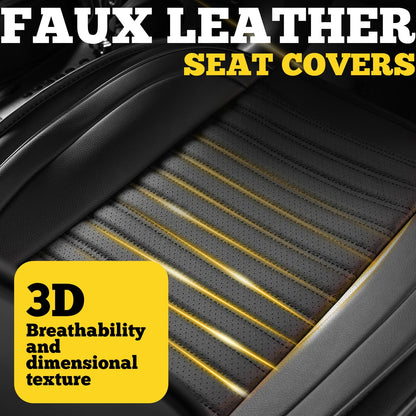 LINGVIDO vehicle seat cover — Faux Nappa leather, airbag compatible and waterproof