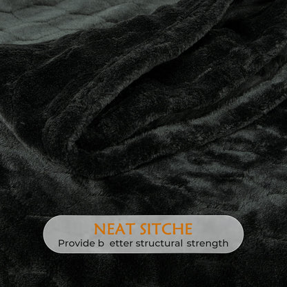 TOONOW fleece blanket — super soft fuzzy throw with geometric pattern