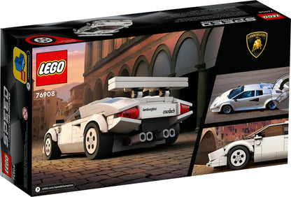 Lego Speed Champions Lamborghini Countach model - includes racing driver minifigure