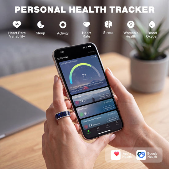 CEVSTHO Smart Ring Fitness Tracker, Heart Rate&Sleep Tracker with SpO2