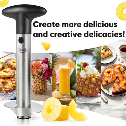 Pineapple corer — Upgraded stainless steel tool with thicker blade for easy use
