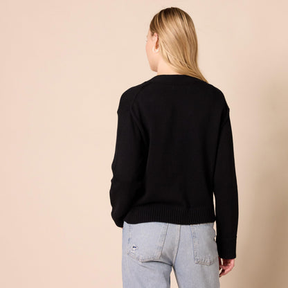 Sweater — Relaxed fit V-neck cropped design by Amazon Essentials