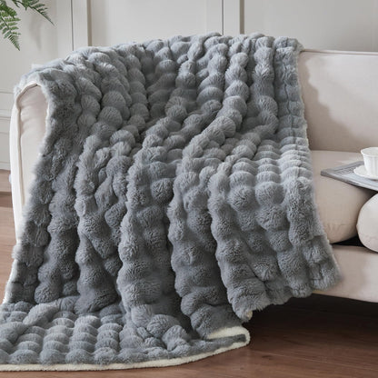 Serenhom throw blanket — soft cozy faux fur plush design for warmth and comfort
