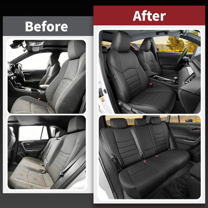 HKZ vehicle seat cover — Custom fit for Toyota CHR 2017-2024, black style
